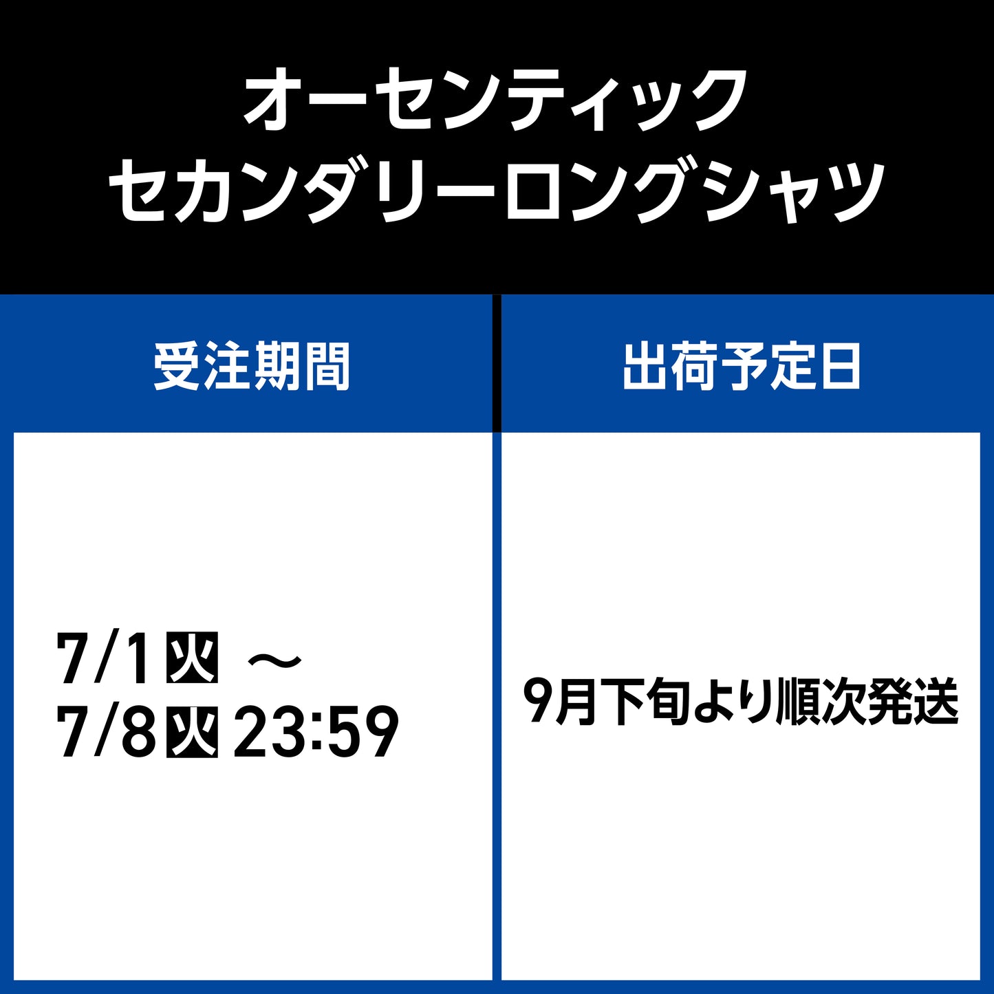 【受注生産】【~2025/7/8(火)23:59 期間限定受注】【2025/9/下旬以降出荷予定】#10レイマン選手_2025-26 ★オーセンティックセカンダリーロングシャツ