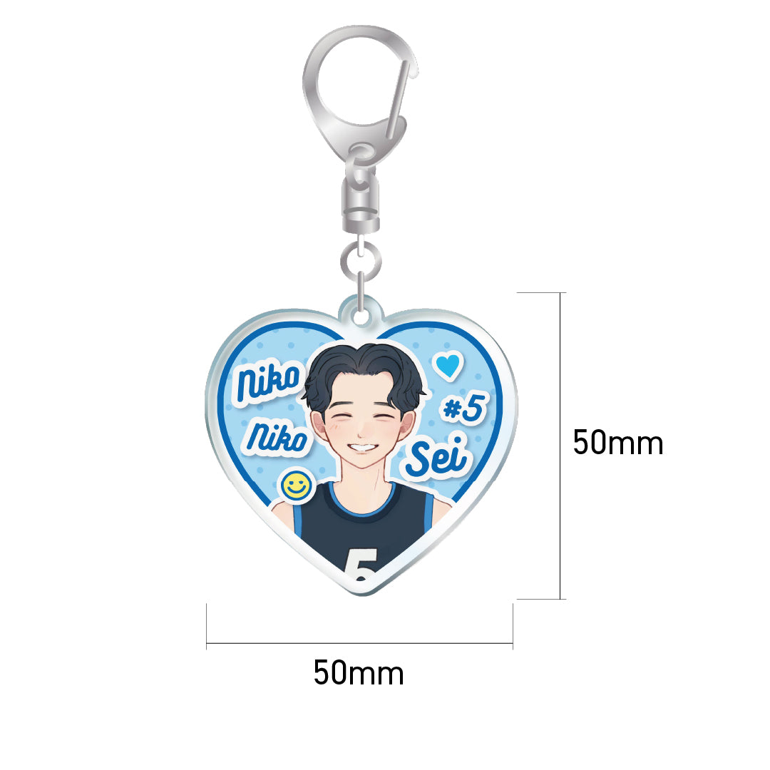 【EC受注限定】【2/20(金)~2/28(土)23:59 期間限定受注】【4月中旬以降出荷予定】2025-26 ニコニコせい ハート型アクリルキーホルダー
