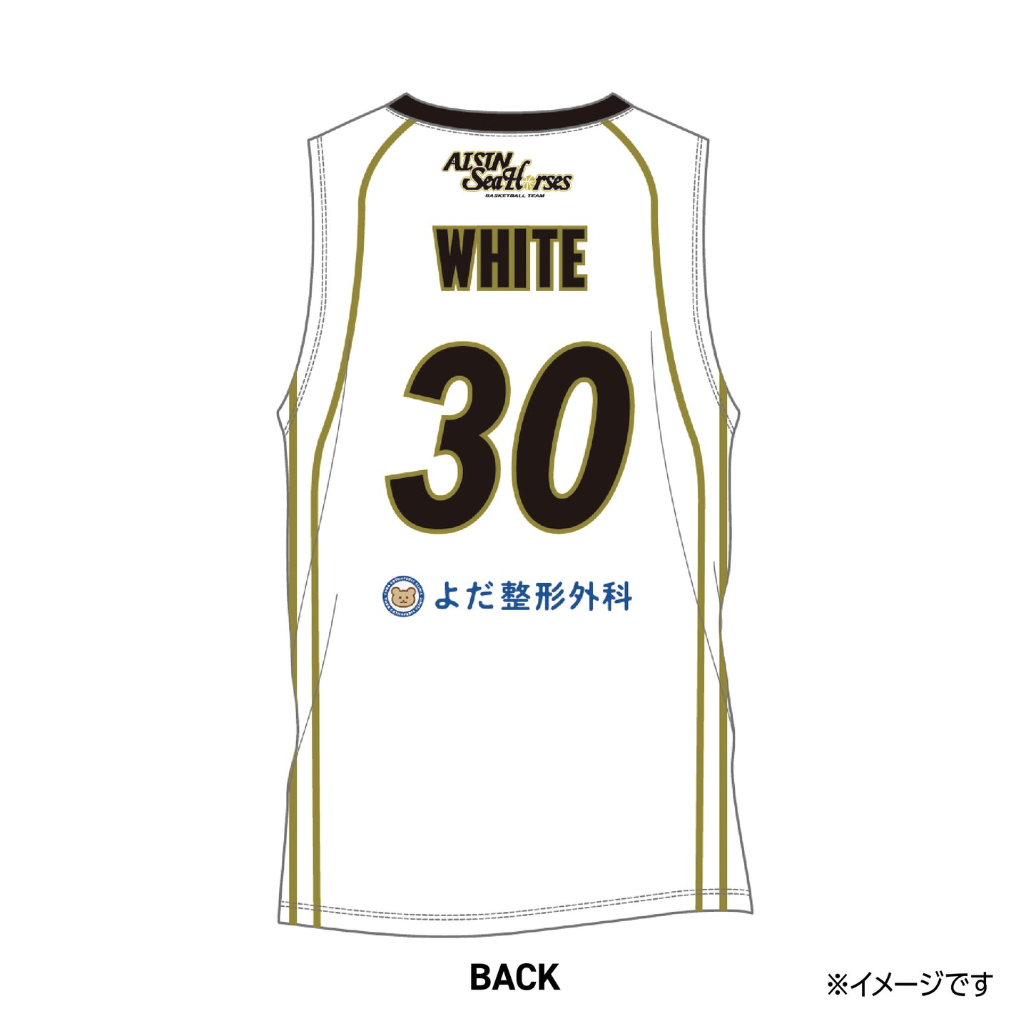 【受注生産】【第2回 9/1(月)~2026/1/18(日)23:59 期間限定受注】【2026/3/中旬以降出荷予定】#30ホワイト選手_2025-26 ★復刻オーセンティックユニフォーム(上)