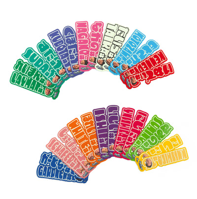 【シークレット】2025-26 ネームロゴ 選手カラーステッカー全28種