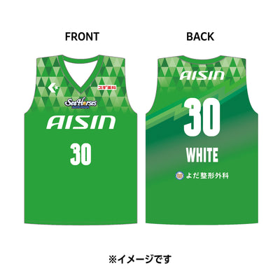 【受注生産】【11/25(火)12:00～12/8(月)23:59 期間限定受注】【2026/2/下旬以降出荷予定】#30ホワイト選手_2025-26 ★西尾市コラボ レプリカユニフォーム