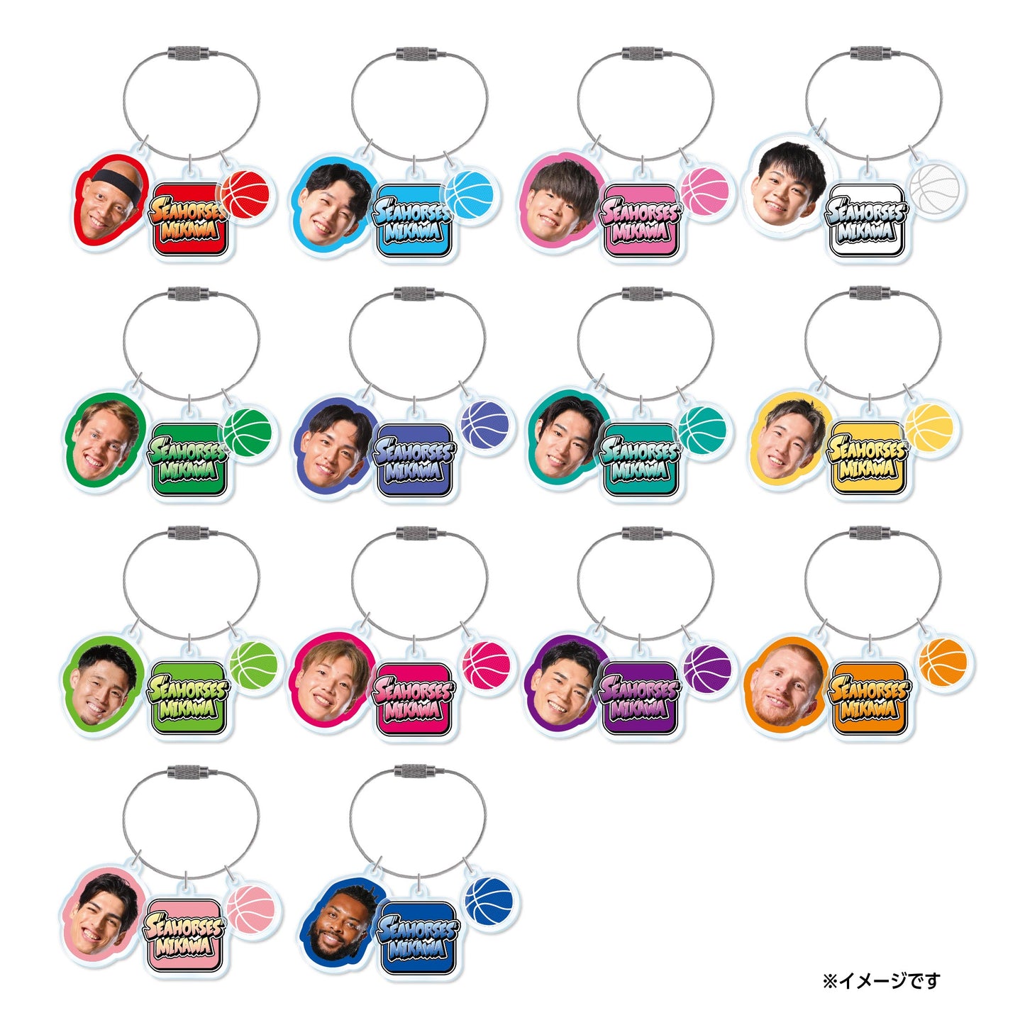 【シークレット】2025-26 選手カラー3連キーホルダー全28種