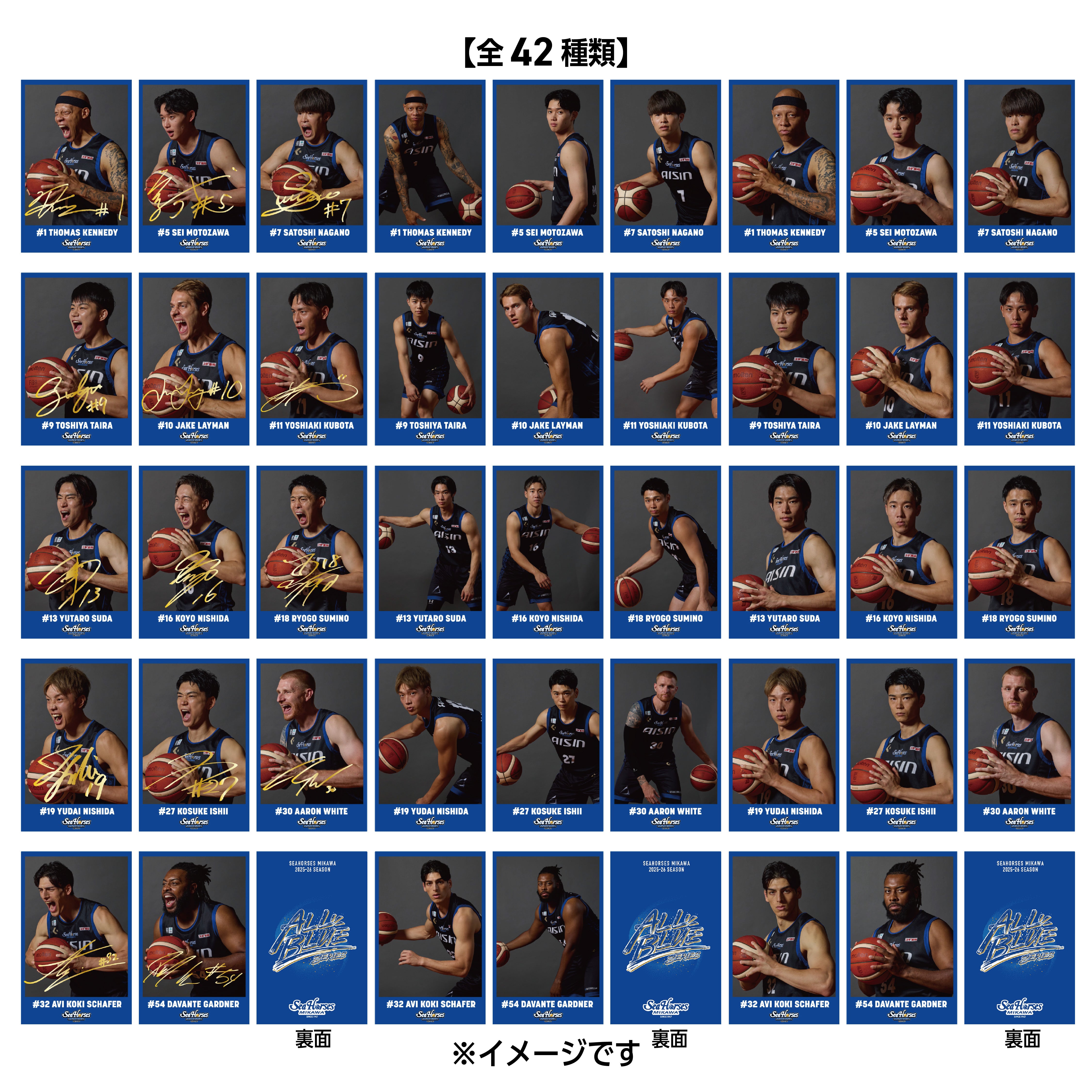 シークレット】2025-26 プレイヤーズチェキ風トレカ vol.3(ALL BLUE)全